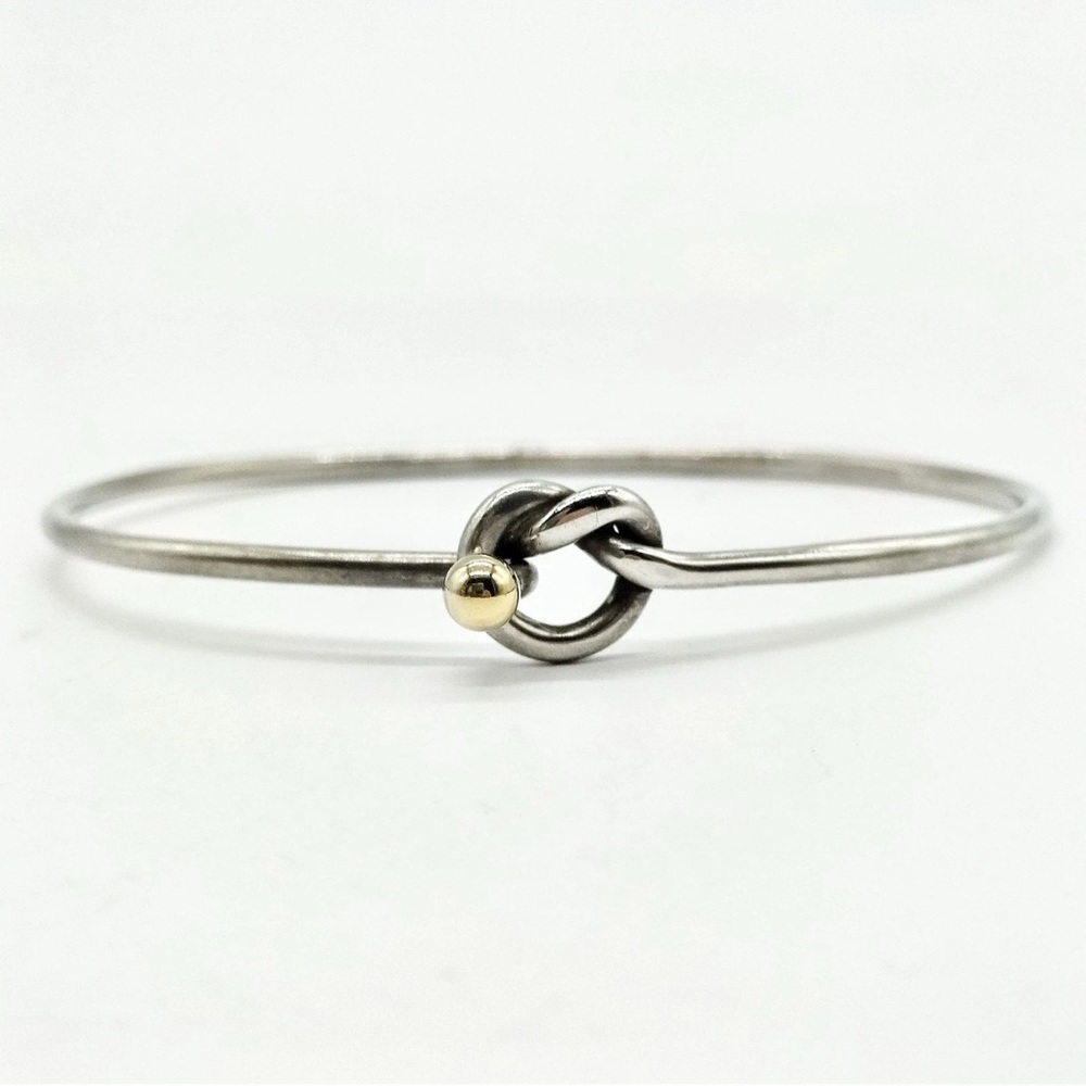 Elegant Silver and Gold Knot Tiffany & Co Bracelet